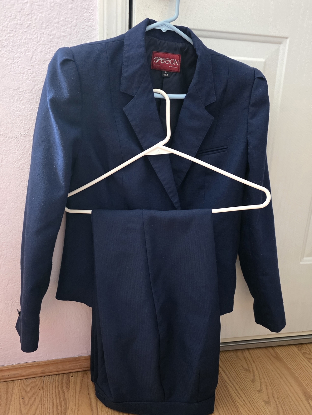 Sasson  Navy Blue Women's Suit Set- Blazer N Pants